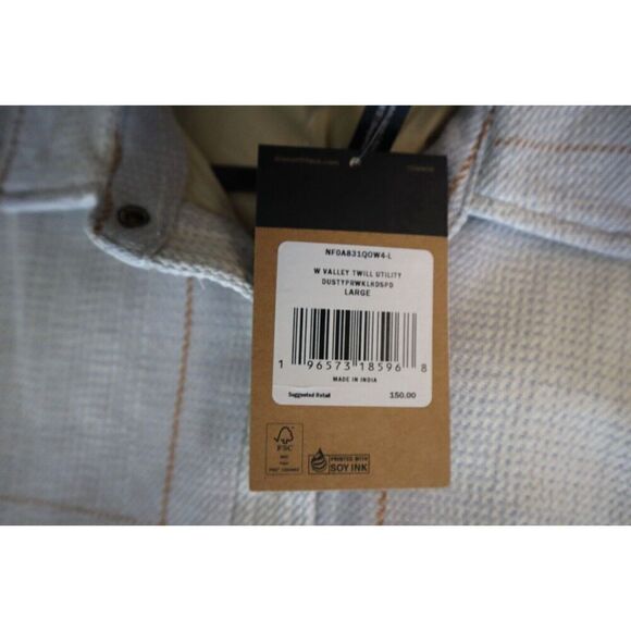 The North Face Women's Sz L Dusty Periwinkle Valley Twill Utility Shacket - Picture 5 of 12